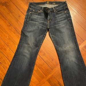 7 For All Mankind Blue DOJO Flare Jeans Size 29